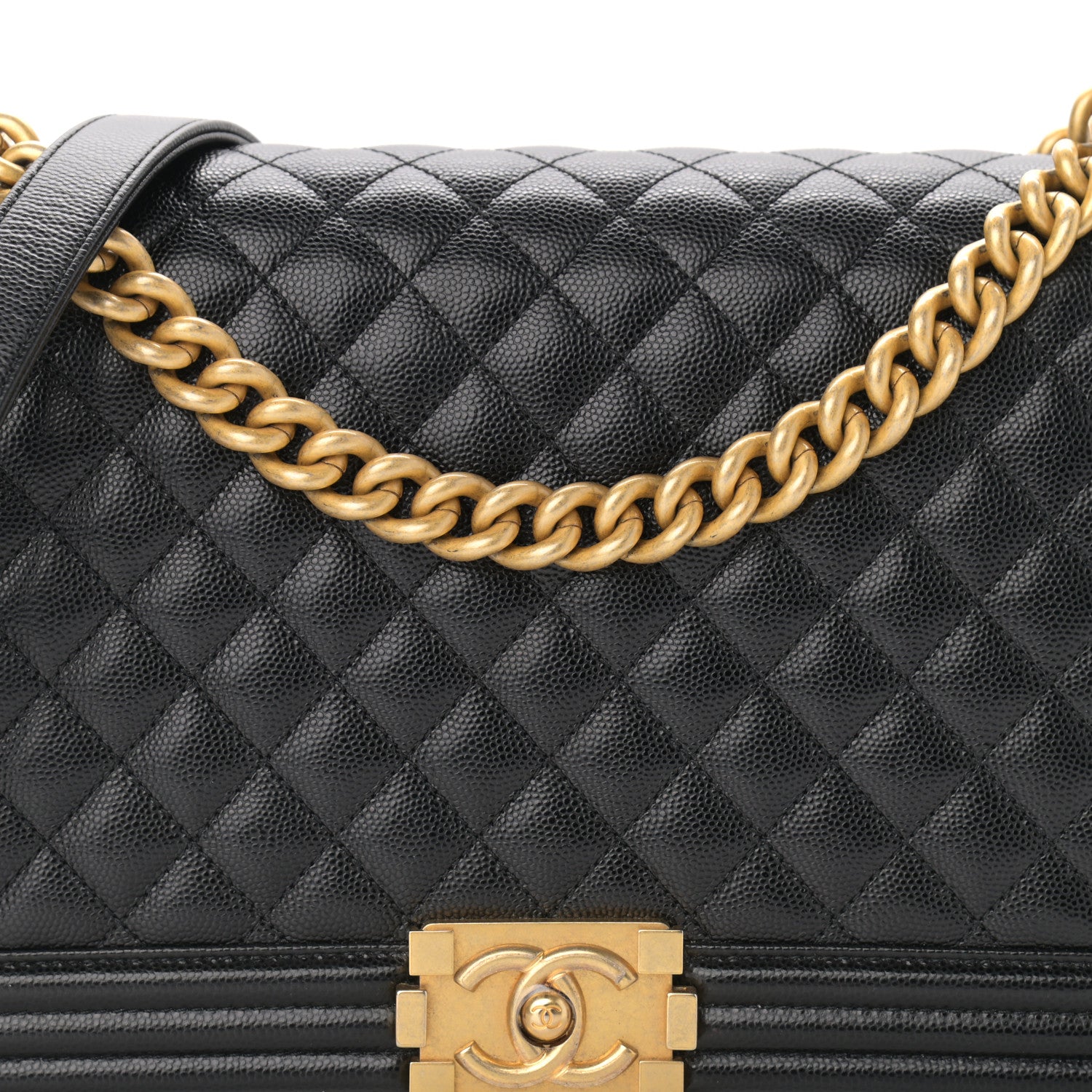 Chanel Caviar Quilted New Medium Boy Flap Black 8 of 11