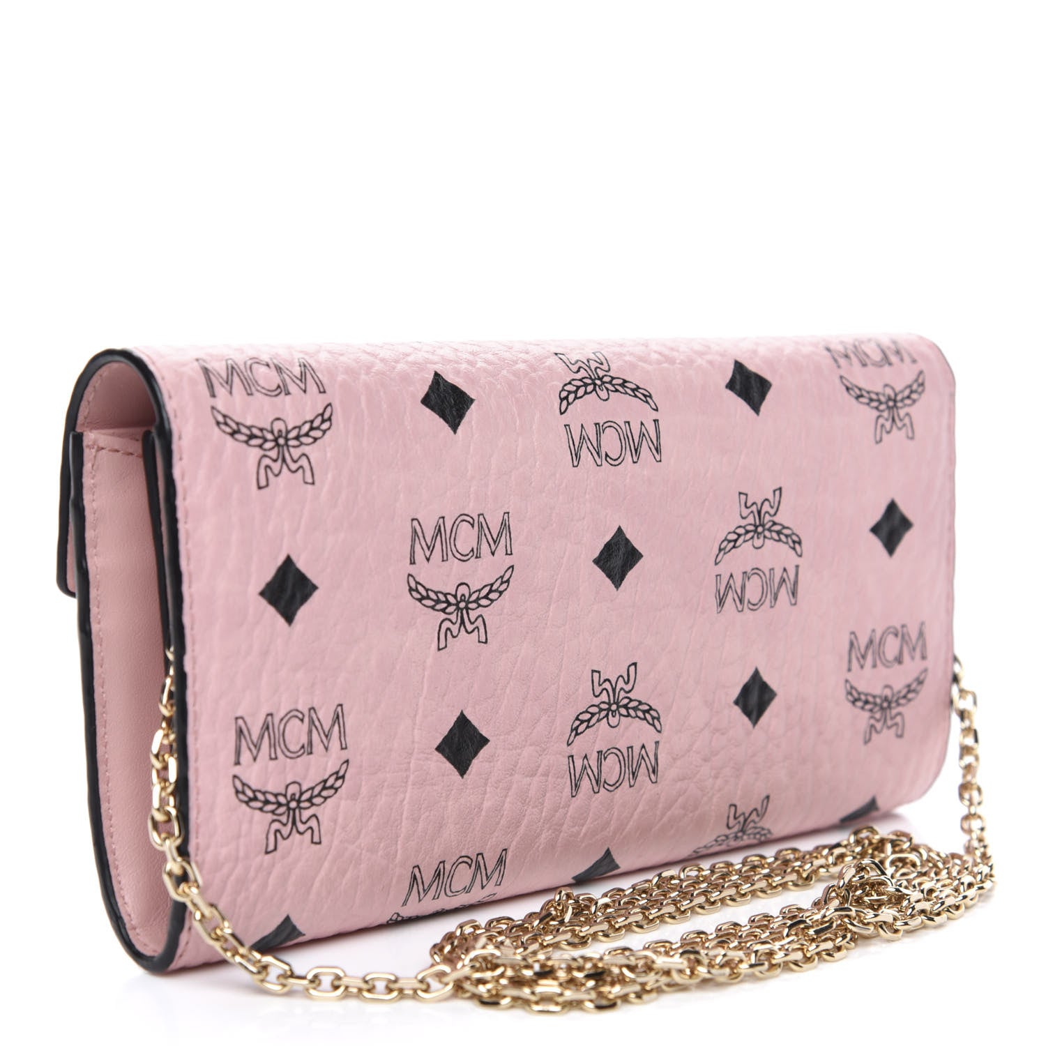 MCM Visetos Large Patricia Wallet On Chain Soft Pink 3 of 6