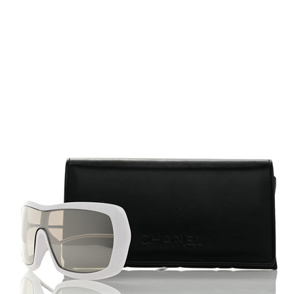 Chanel Acetate Metal Shield Sunglasses 71336A White 8 of 8