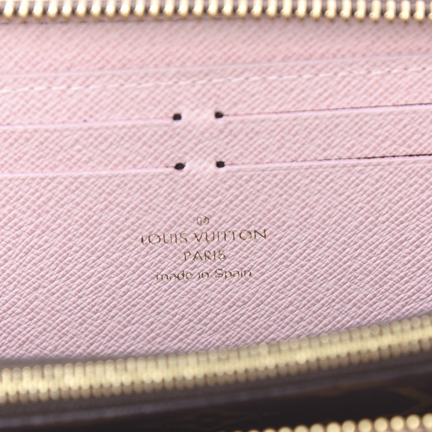 Monogram Clemence Wallet Rose Ballerine