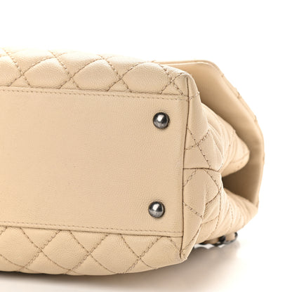 Chanel Caviar Quilted Medium Coco Handle Flap Light Beige 8 of 9