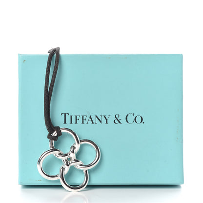 Tiffany Sterling Silver Quatrefoil Cord Necklace 6 of 6