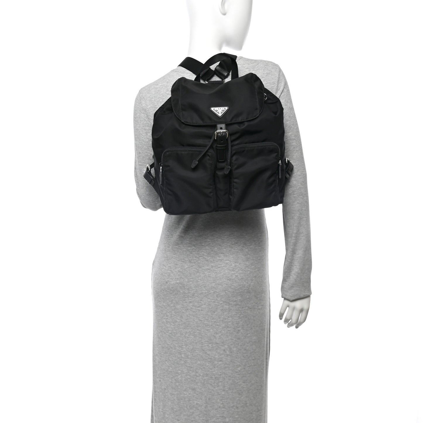 Nylon Vela Large Backpack Black