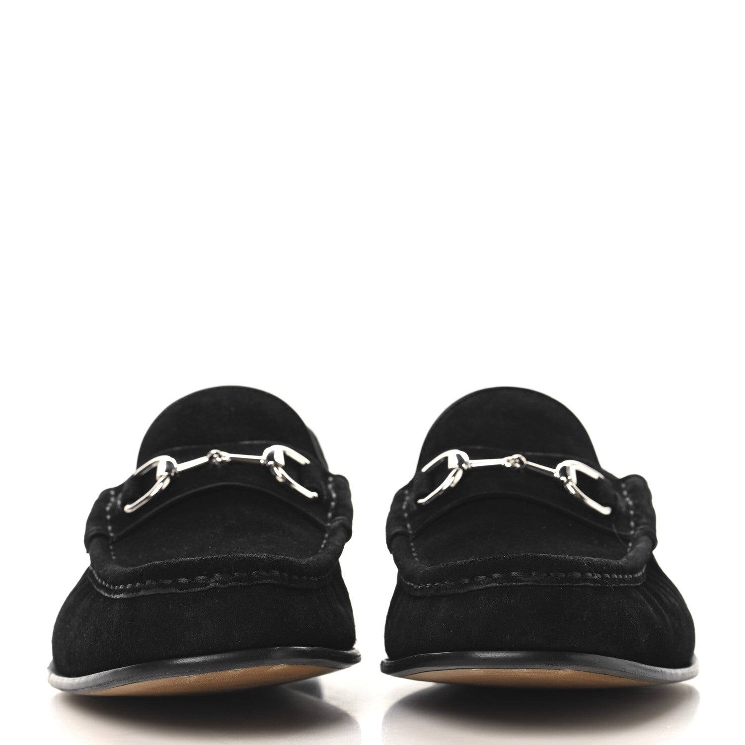 Gucci Suede Mens 1953 Horsebit Loafers 9 Black 3 of 9