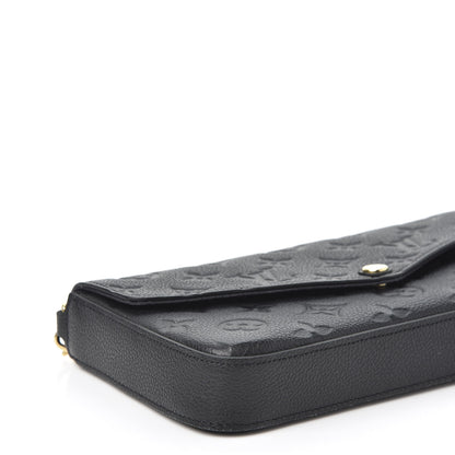 Louis Vuitton Empreinte Pochette Felicie Chain Wallet Black 5 of 9
