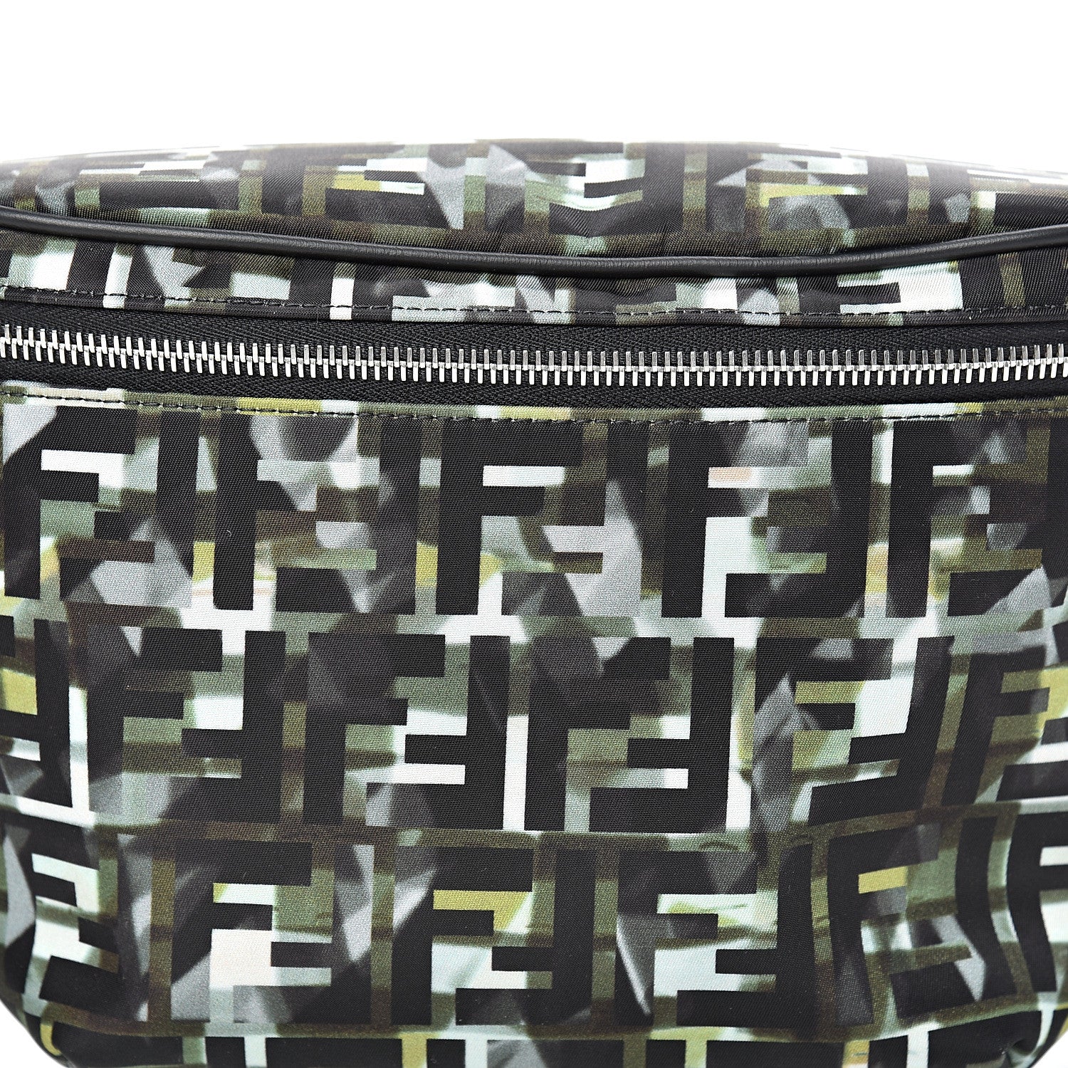 Fendi Nylon CamouFF Belt Bag Black Multicolor 7 of 9