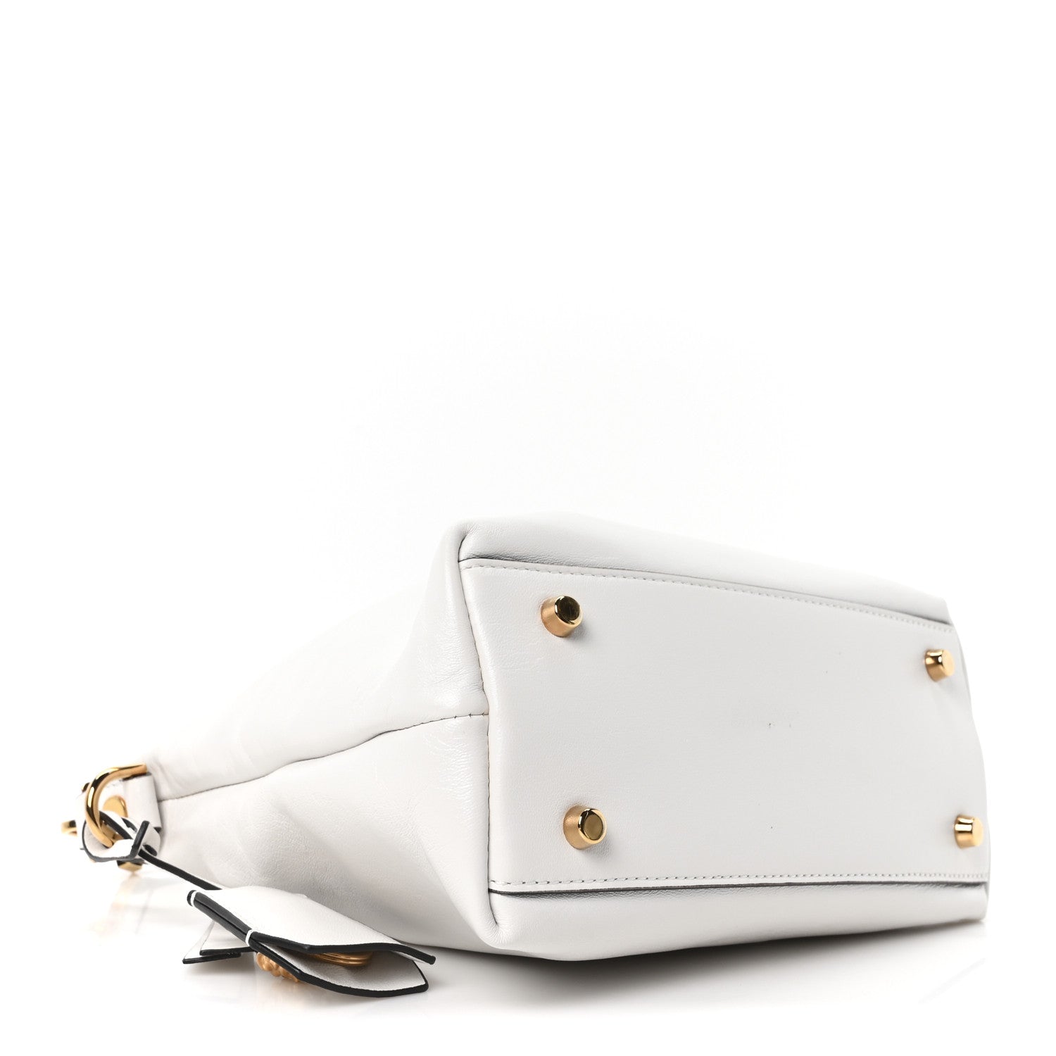 Versace Nappa Logo Tag Hobo White 4 of 9