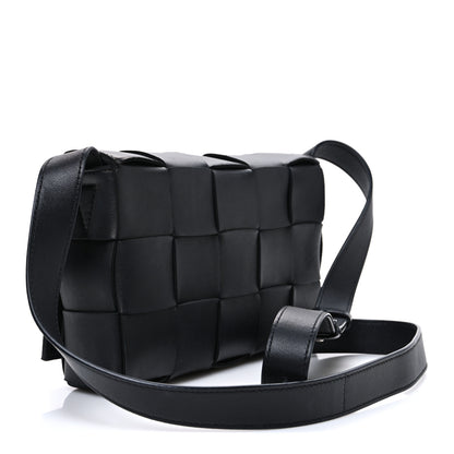 Bottega Veneta Lambskin Maxi Intrecciato Cassette Crossbody Bag Black 3 of 12