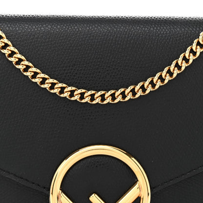 Fendi Vitello Cruise F is Fendi Medium Envelope Wallet on Chain Black 9 of 11