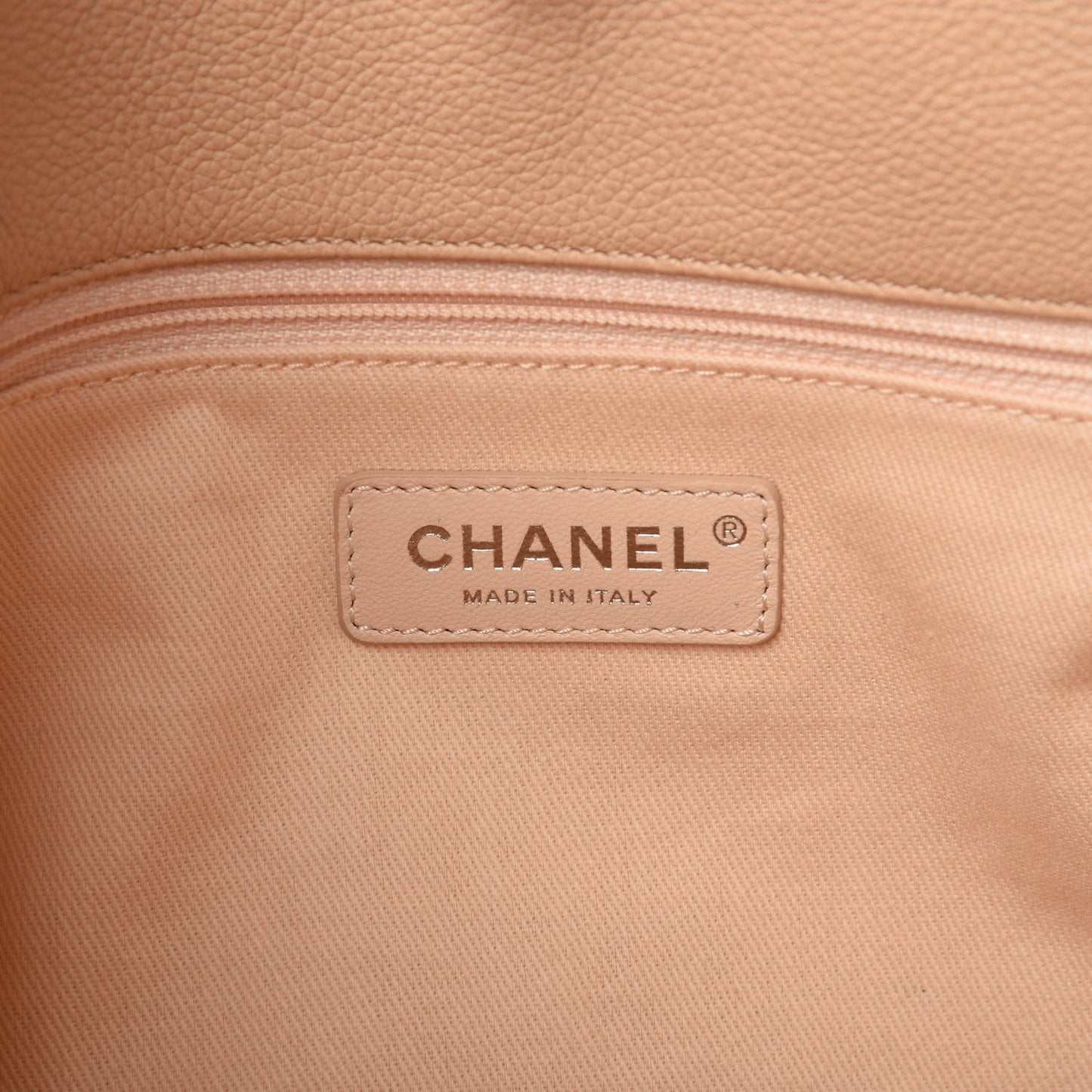 Grained Calfskin Stitched Medium Braided With Style Hobo Beige