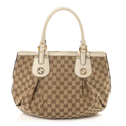 Gucci Monogram Medium Scarlett Studded Tote Off White 1 of 12