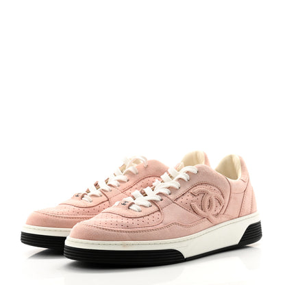 Chanel Suede Womens CC Sneakers 40 Pink 3 of 11