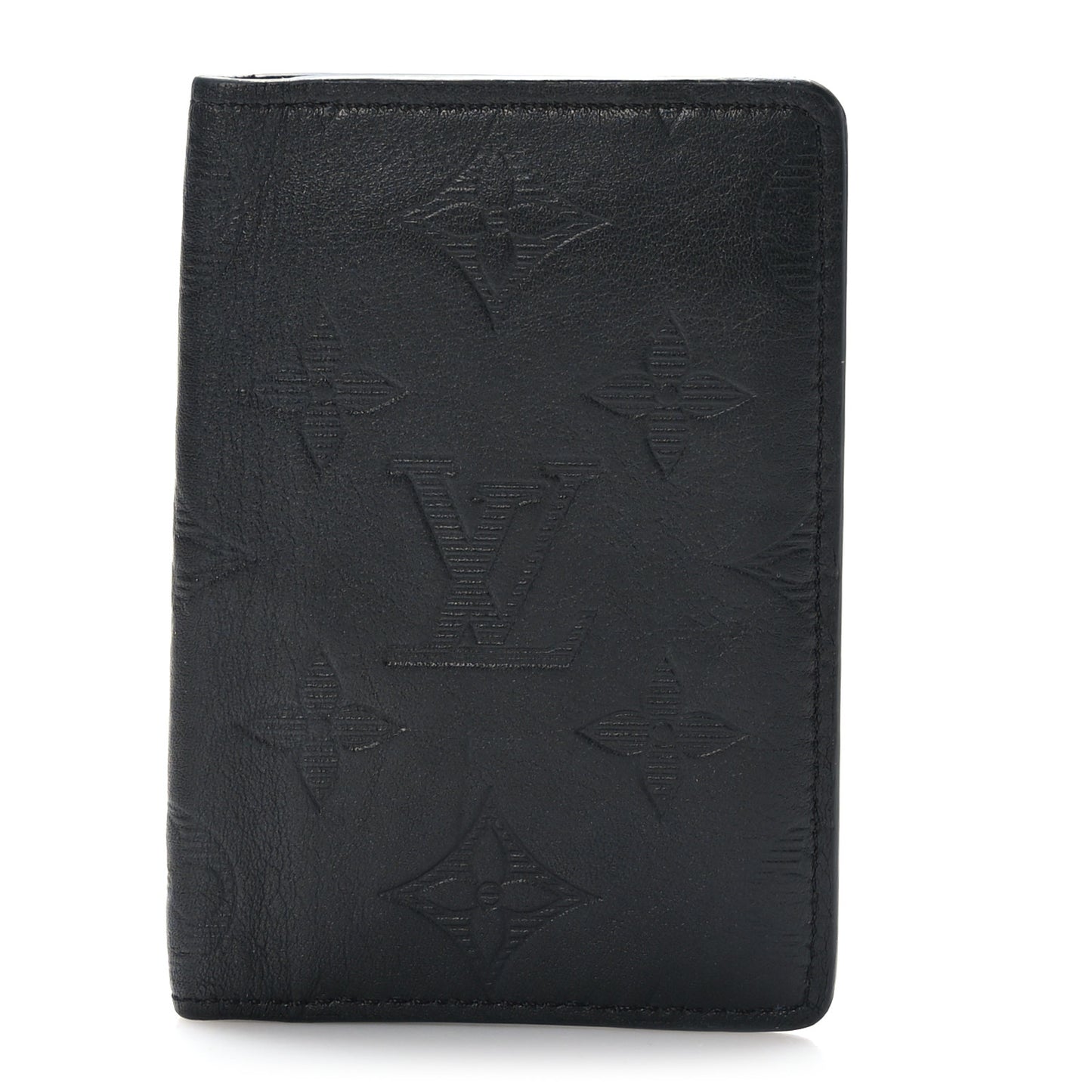 Calfskin Monogram Shadow Pocket Organizer Black