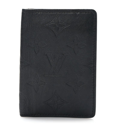 Louis Vuitton Calfskin Monogram Shadow Pocket Organizer Black 1 of 6