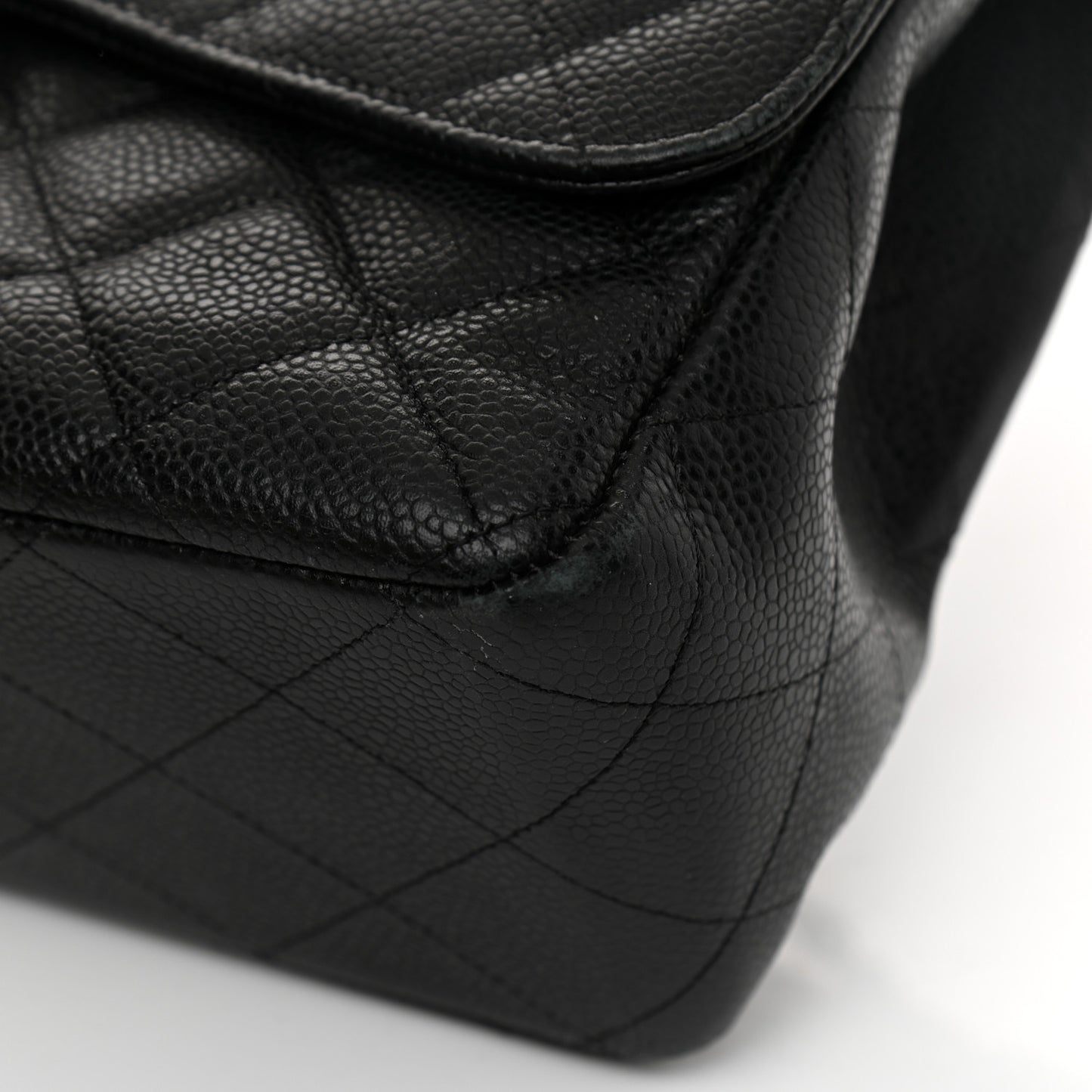 Caviar Quilted Jumbo Single Flap Black