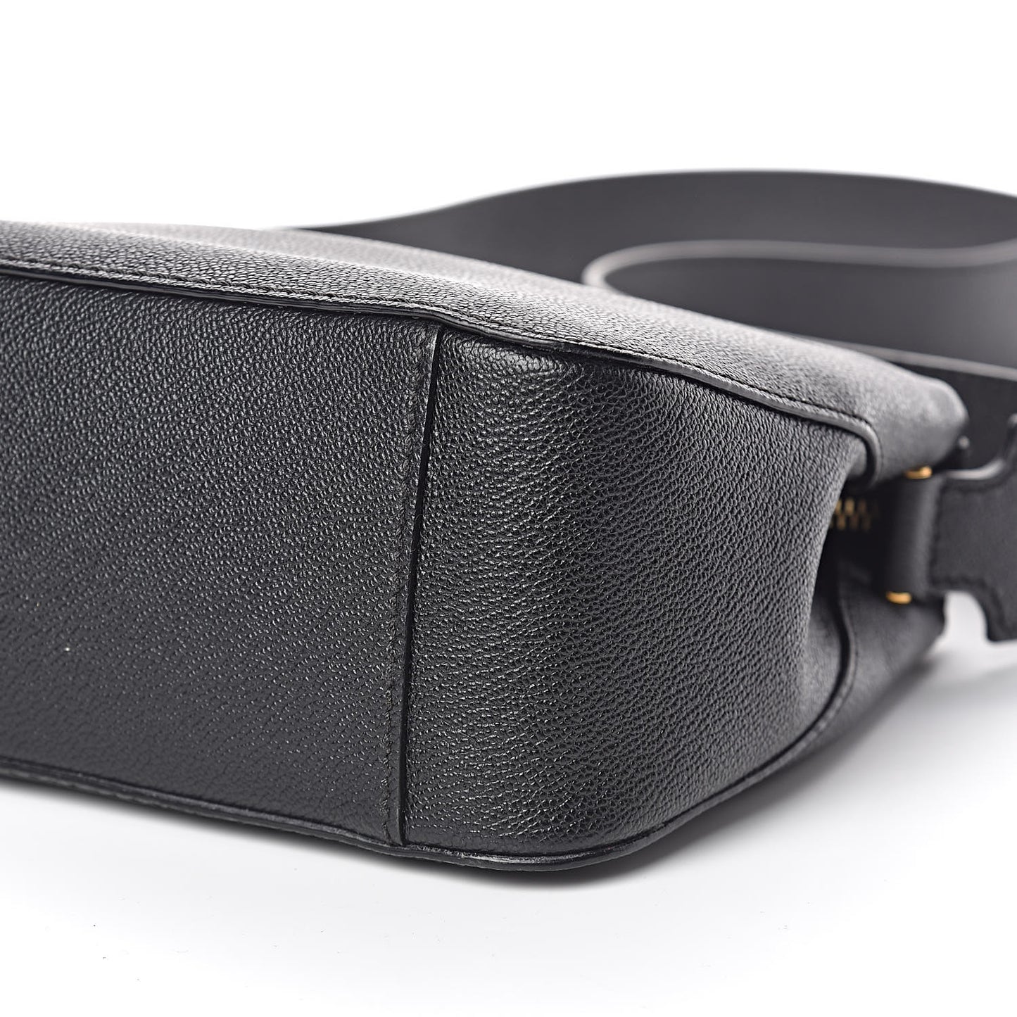 Soft Grain Calfskin House Check Small Helmsley Crossbody Black