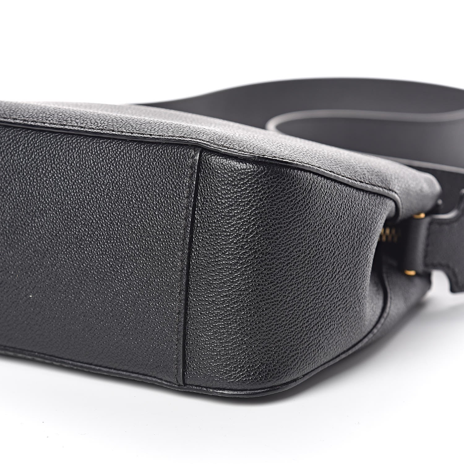 Burberry Soft Grain Calfskin House Check Small Helmsley Crossbody Black 10 of 10