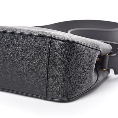 Burberry Soft Grain Calfskin House Check Small Helmsley Crossbody Black 10 of 10