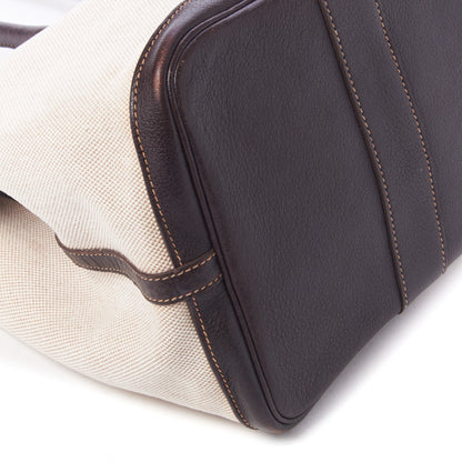 Hermes Toile Buffle Gala Garden Party Tote 36 MM Marron Fonce 6 of 8