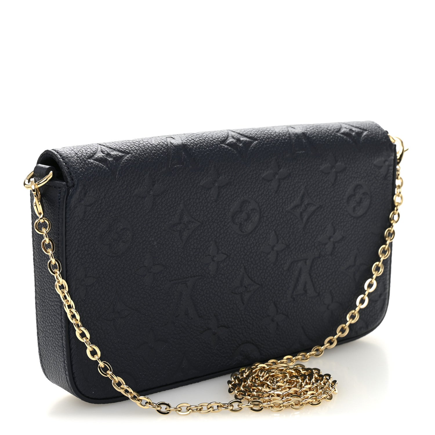 Louis Vuitton Empreinte Pochette Felicie Chain Wallet Navy 4 of 11