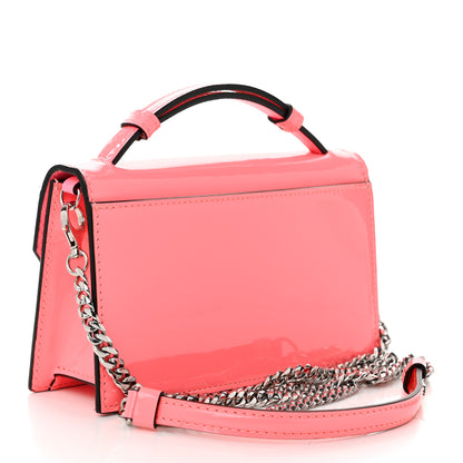 Christian Louboutin Patent Calfskin Small Elisa Baguette Bubble Gum 3 of 9