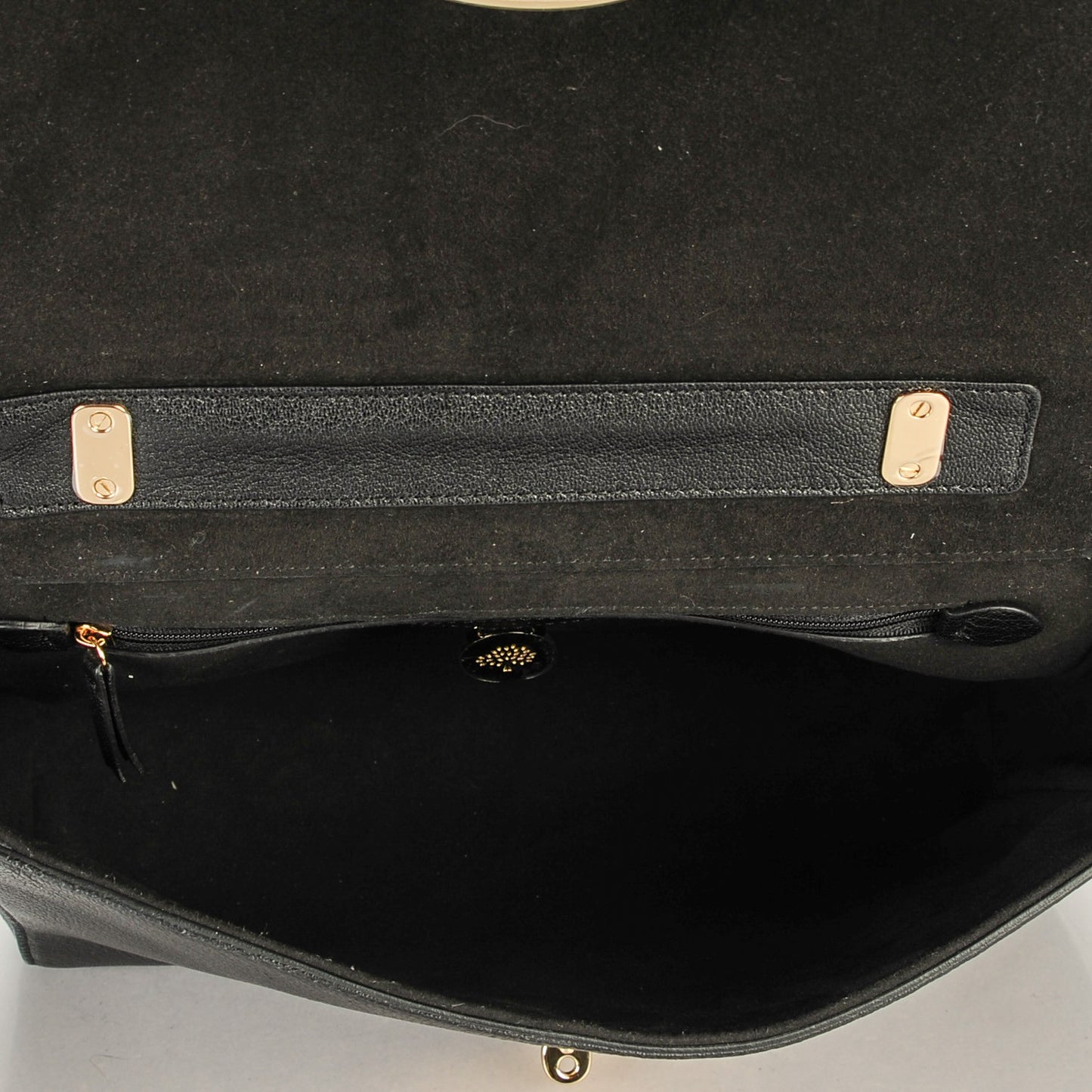 Glossy Goatskin Medium Lily Black
