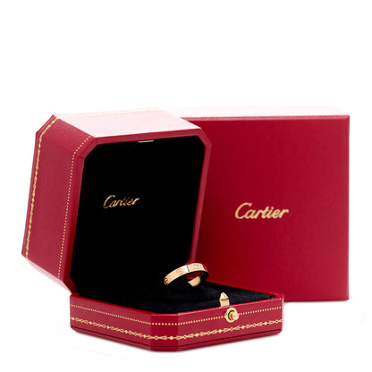Cartier 18K Yellow Gold Diamond 4mm LOVE Wedding Band Ring 57 8 5 of 5
