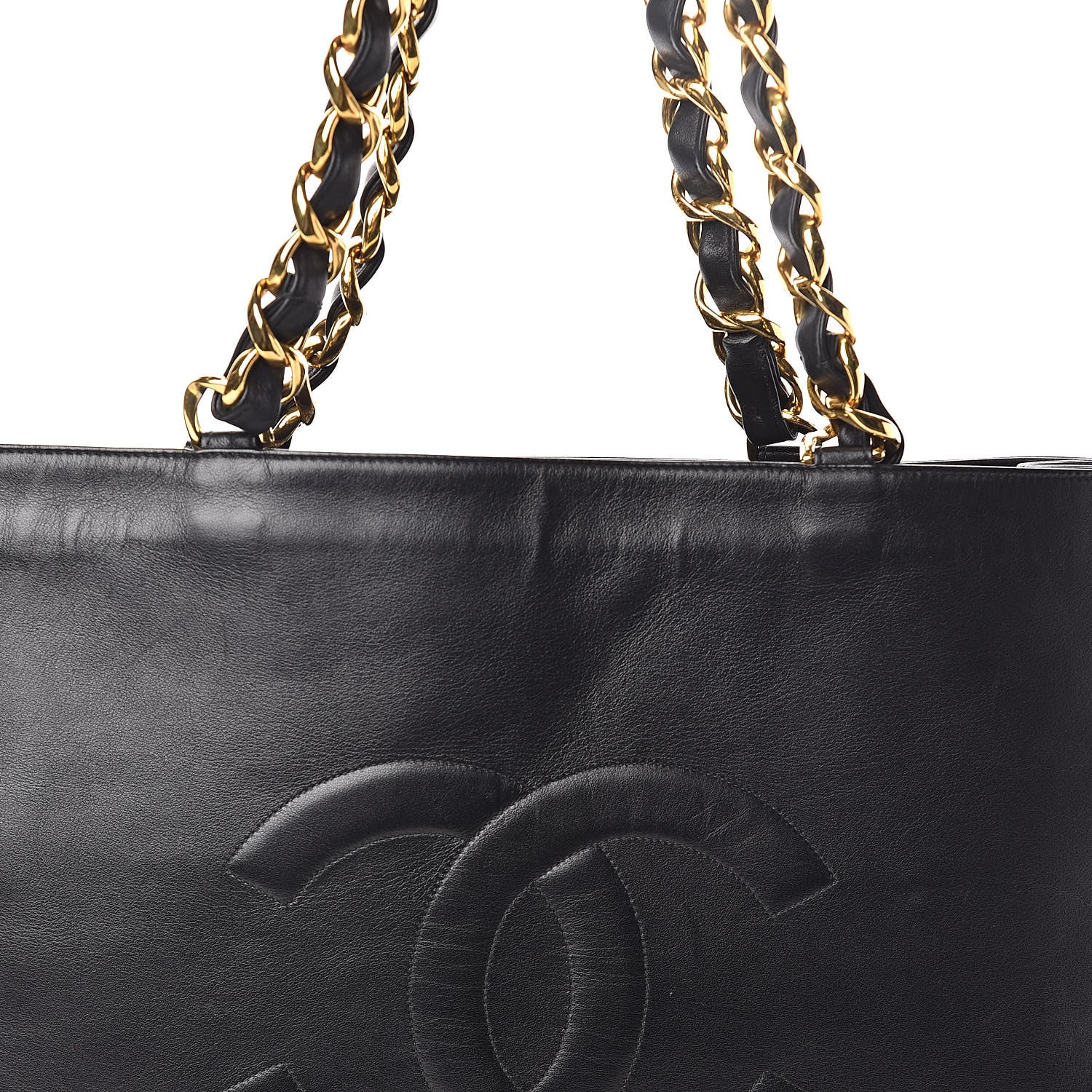 Chanel Lambskin CC Tote Black 9 of 11