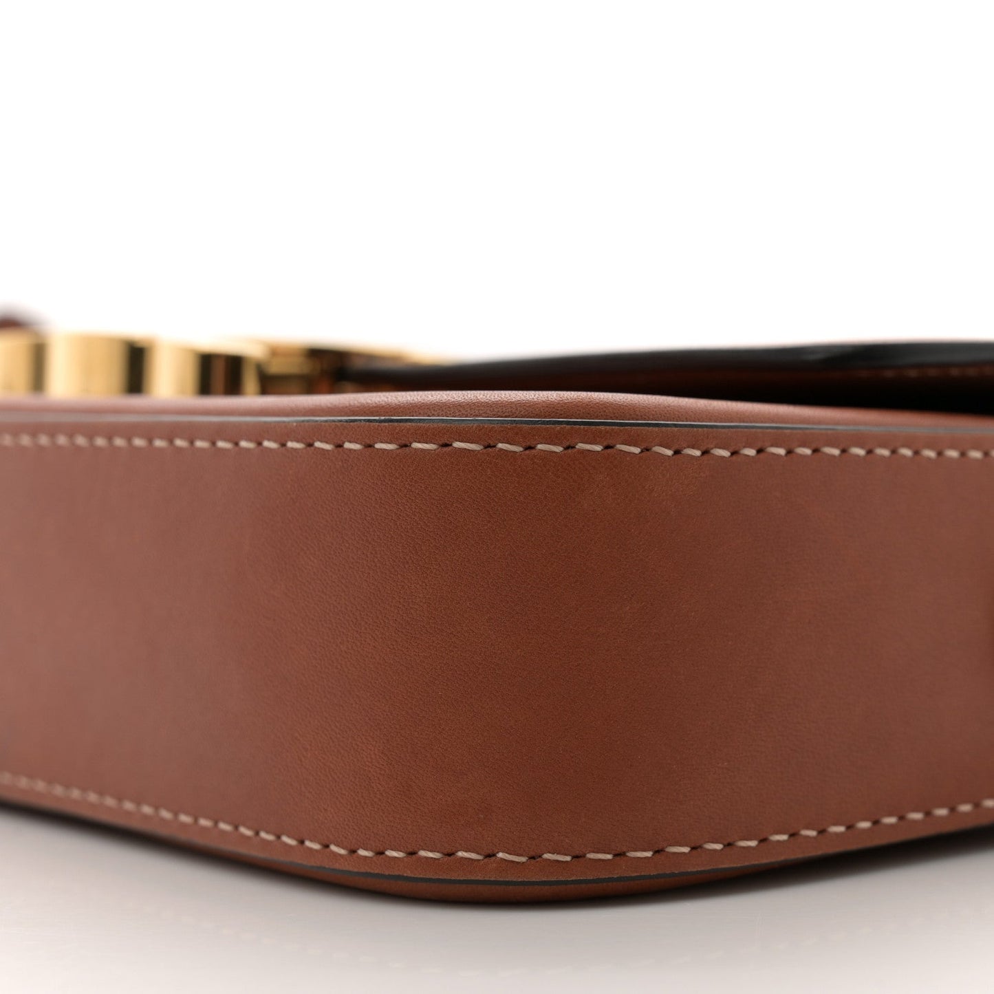 Natural Calfskin Triomphe Shoulder Bag Tan