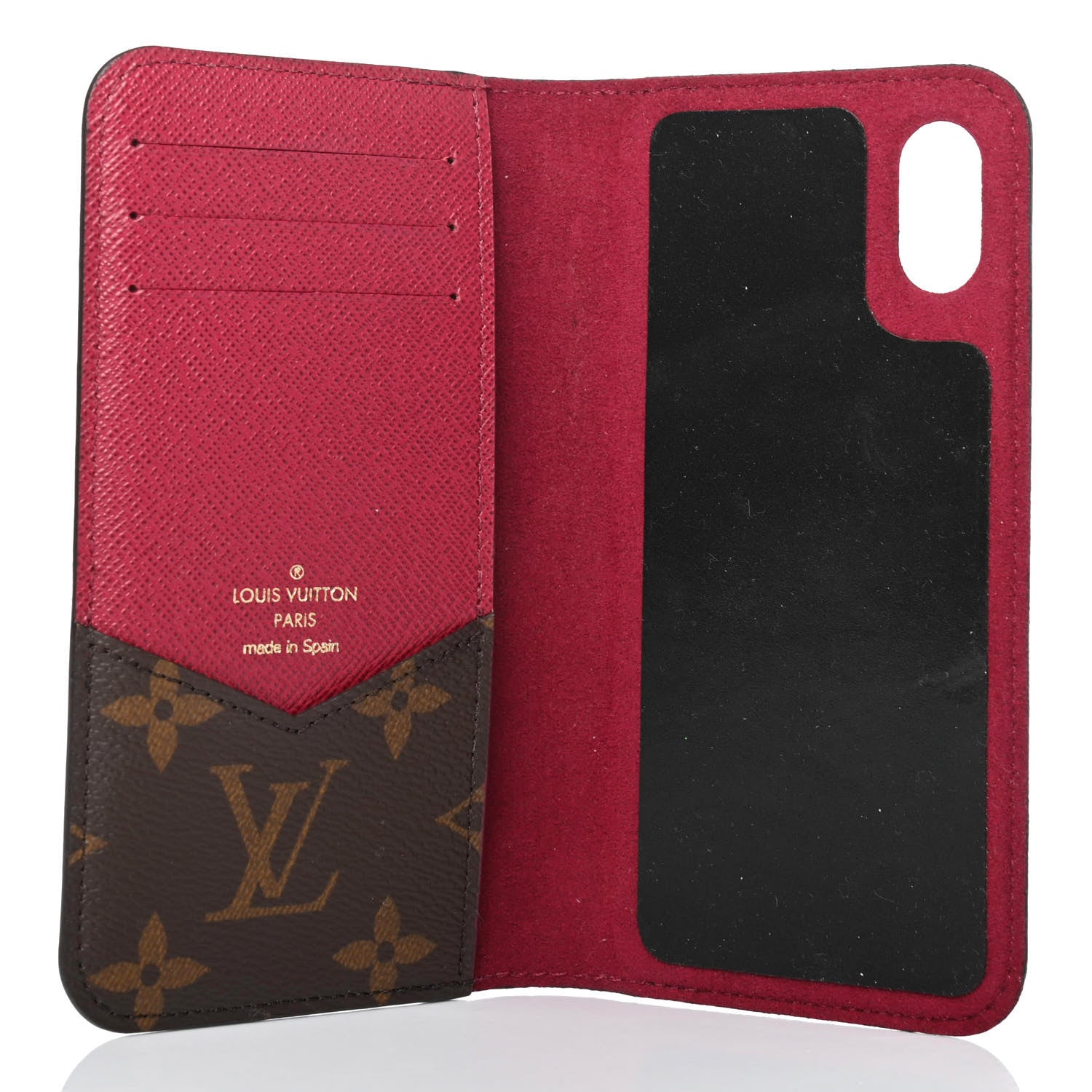 Louis Vuitton Monogram iPhone X Folio Case Fuchsia 4 of 4