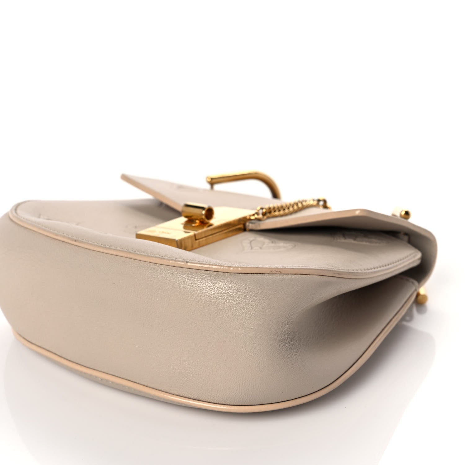 Chloe Calfskin Embossed Small Drew Shoulder Bag Abstract White 10 of 14