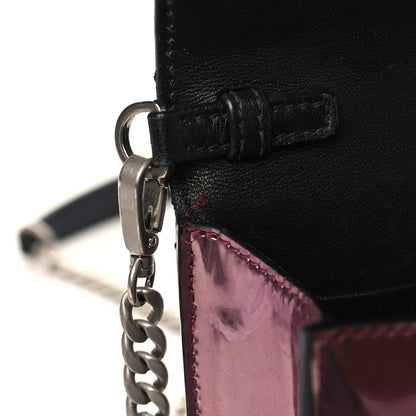 Prada Metallic Vitello Saffiano Cahier Bag Ibisco Black 9 of 10