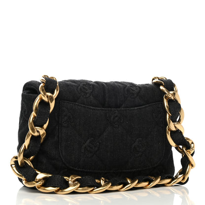 Chanel Denim Quilted Medium Funky Town Flap Black 2 of 10