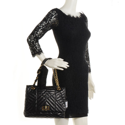 Lanvin Quilted Calfskin Happy Medium Shoulder Bag Black 2 of 8