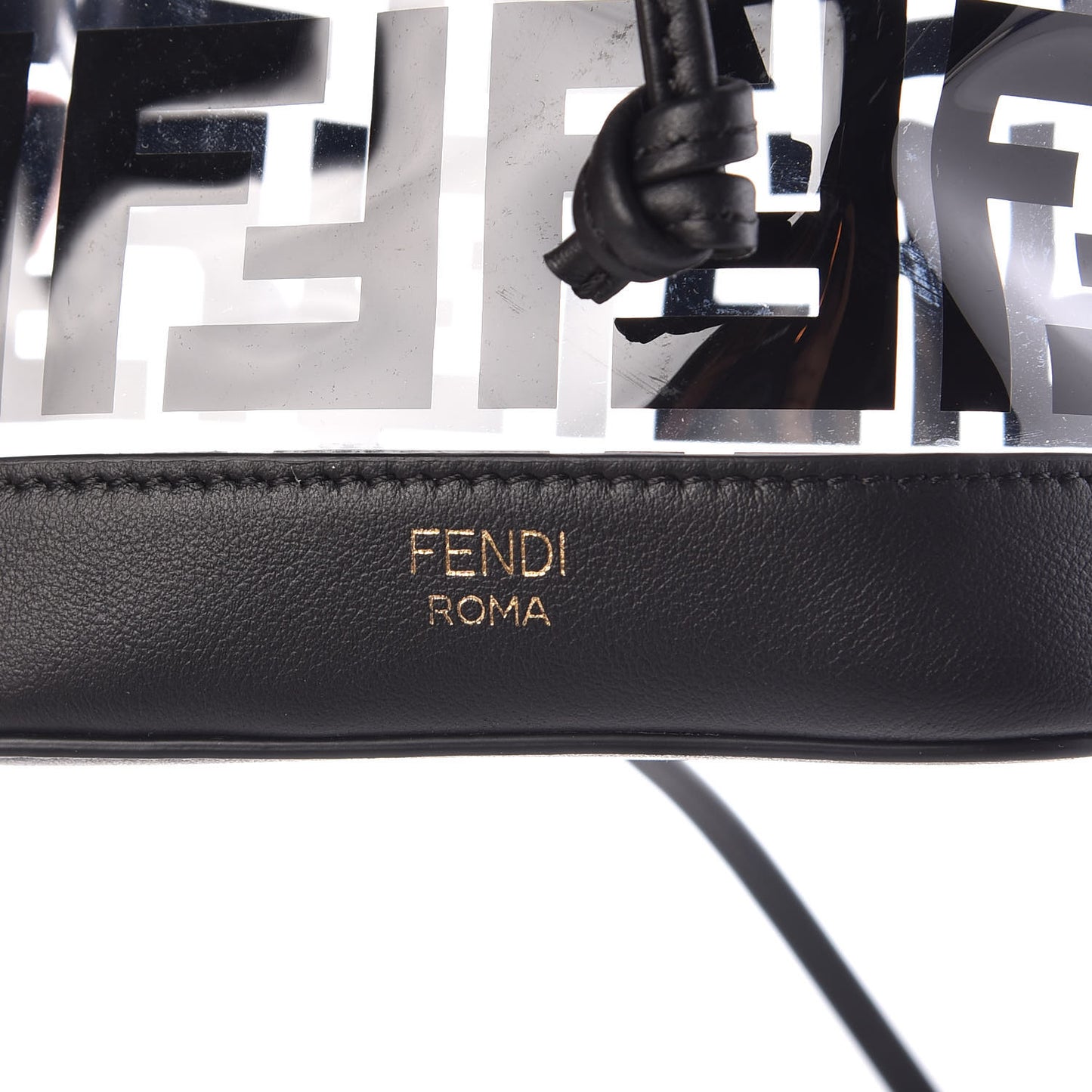 TPU FF Vitello Grace F is Fendi Mini Mon Tresor Bucket Bag Black