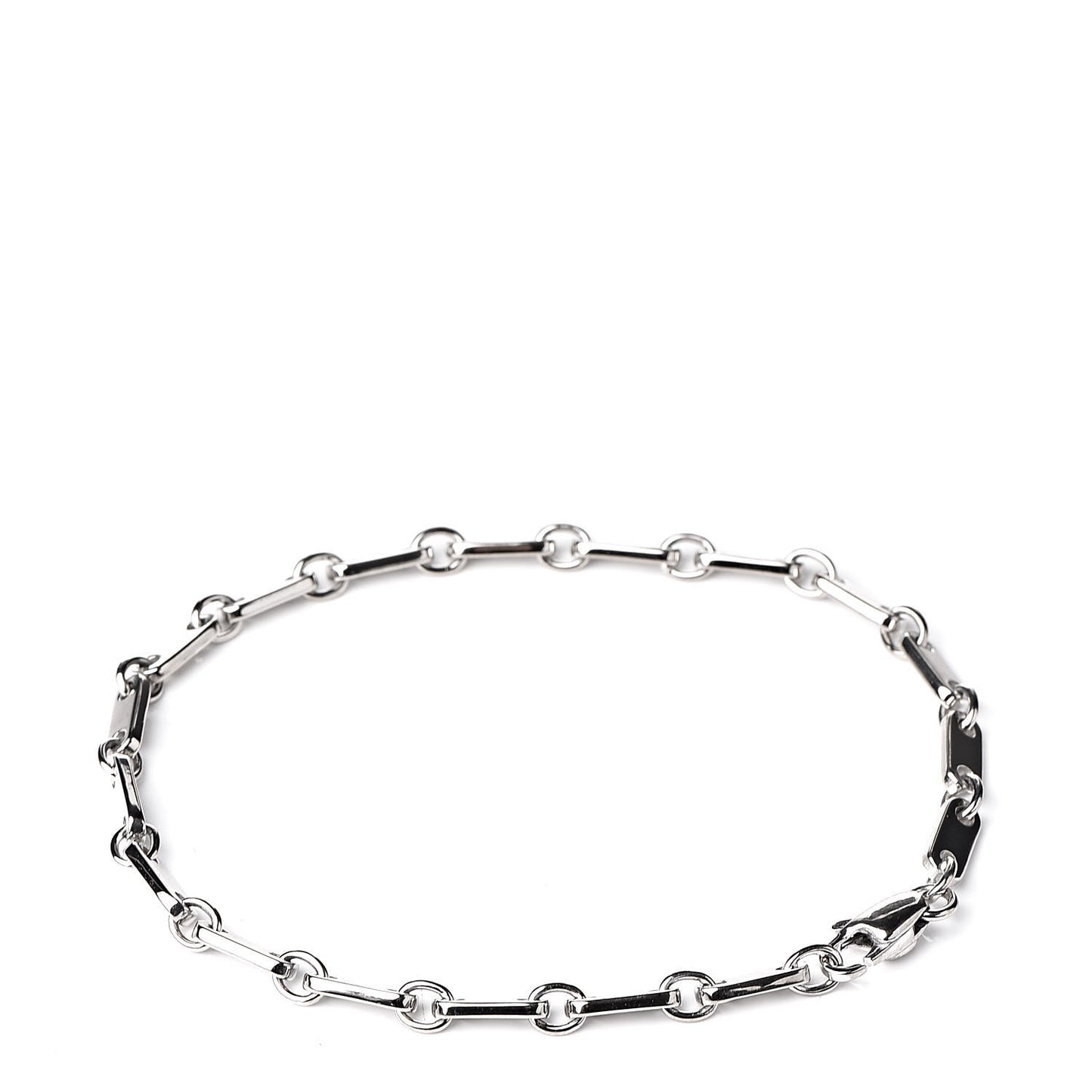 18K White Gold 3.5mm Fidelity Link Bracelet