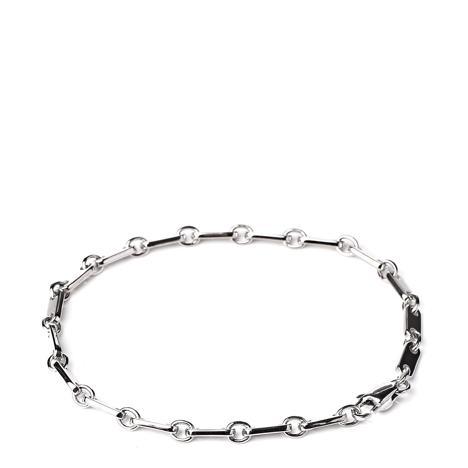 Cartier 18K White Gold 3.5mm Fidelity Link Bracelet 3 of 6