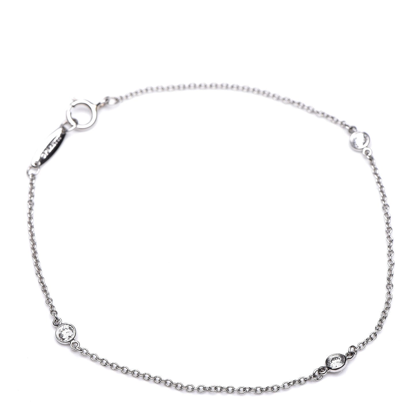 Platinum Diamond .15ctw Elsa Peretti Diamonds by the Yard Station Bracelet