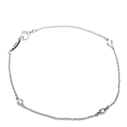 Tiffany Platinum Diamond .15ctw Elsa Peretti Diamonds by the Yard Station Bracelet 1 of 6
