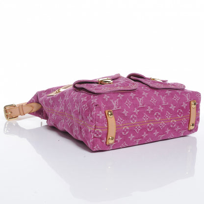 Louis Vuitton Denim Baggy GM Fuchsia 4 of 7