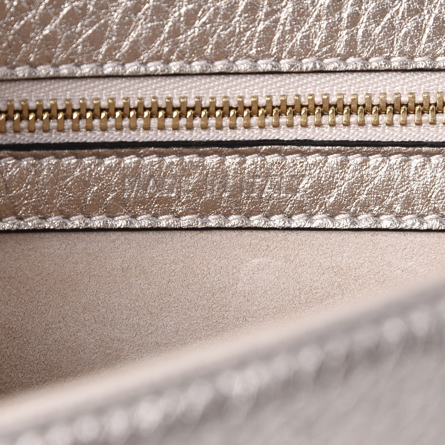 Metallic Grained Calfskin Small Diorama Flap Bag Copper