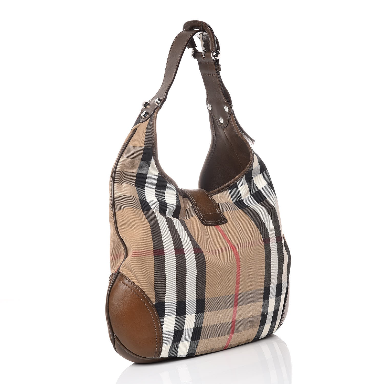 Burberry House Check Brook Hobo Brown 3 of 9