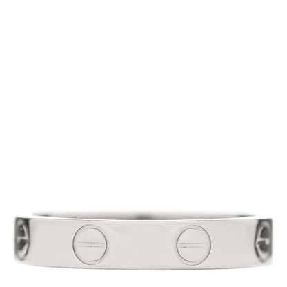 Cartier 18K White Gold 3.5mm LOVE Wedding Band Ring 52 6 3 of 4