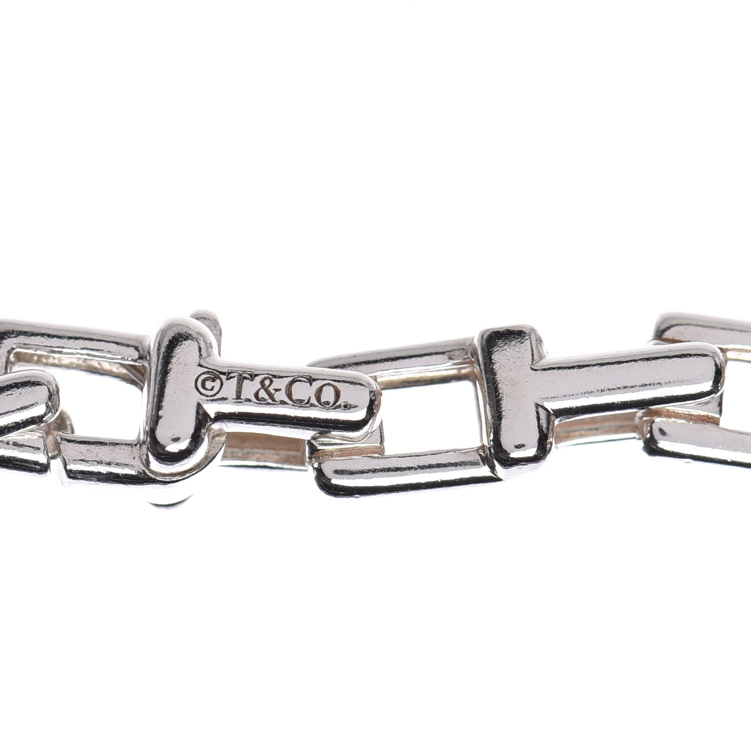 Tiffany Sterling Silver T Narrow Chain Necklace 5 of 7