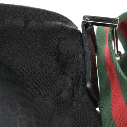 Gucci Monogram Web Medium Flat Messenger Bag Black 12 of 12