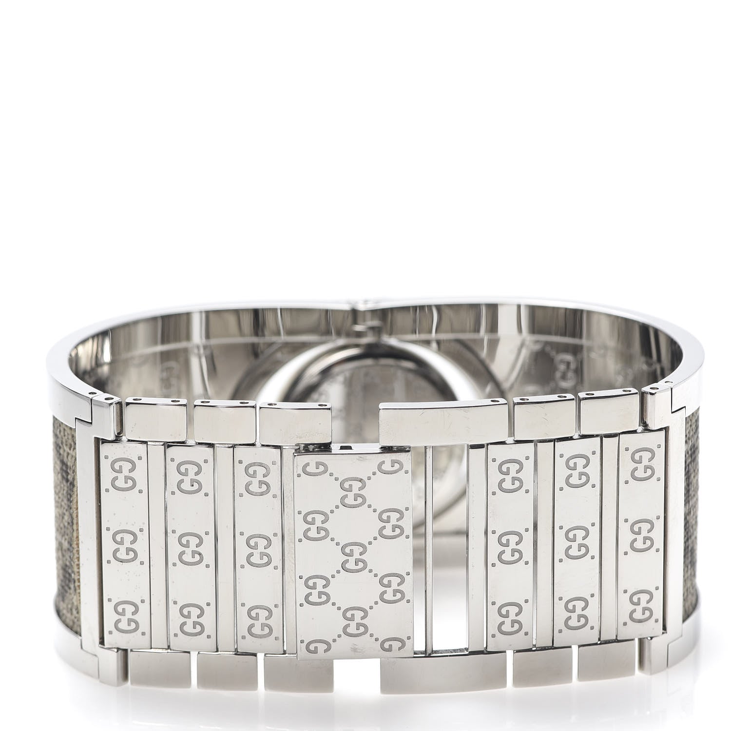 Gucci Stainless Steel Canvas Mother of Pearl 33mm Twirl Monogram Quartz Watch 4 of 8