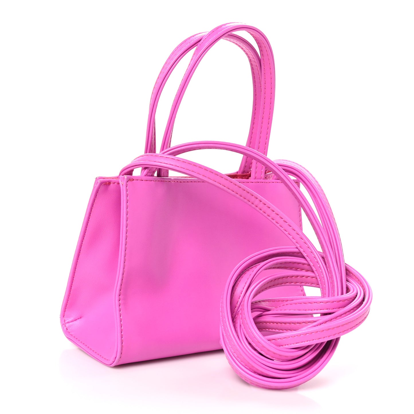 Vegan Leather Small Shopping Bag Azalea