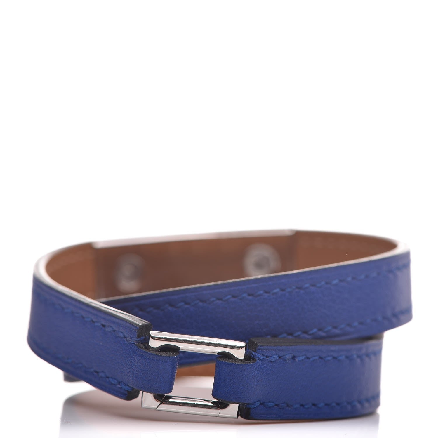Hermes Swift Rivale Double Tour Bracelet T2 Bleu Electrique 3 of 7