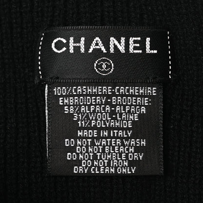 Chanel Cashmere CC Headband Black 6 of 7
