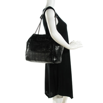 Chanel Lambskin Square Stitched Lax Accordion Shoulder Bag Black 2 of 7